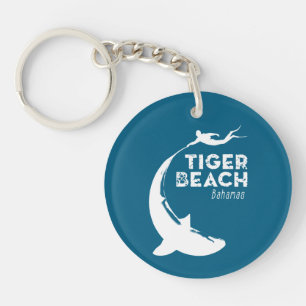 Tauchen von Haifischen am Tiger Beach Schlüsselanhänger