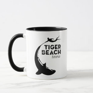Tauchen von Haifischen am Tiger Beach Tasse