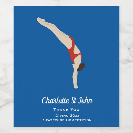 Tauchen Weinetikett (Einzelnes Label)