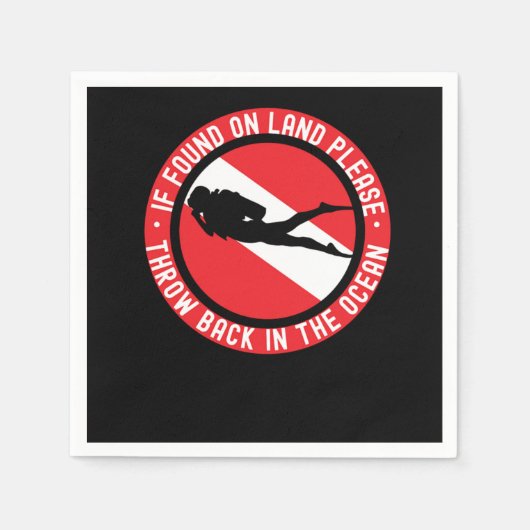 Tauchen, wenn Sie an Land gefunden werden, werfen  Serviette (Vorderseite)