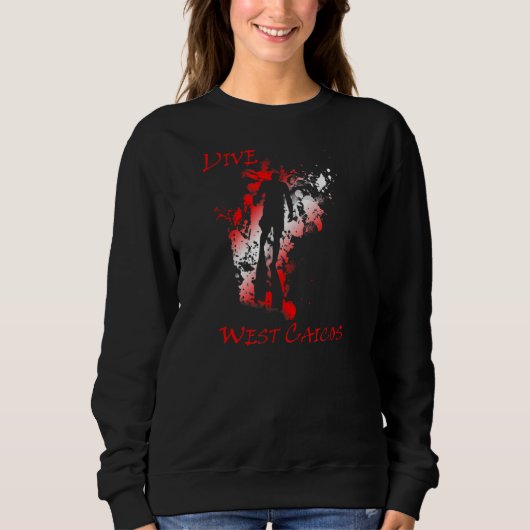 Tauchen West Caicos Urlaub Tauchen Sweatshirt (Vorderseite)