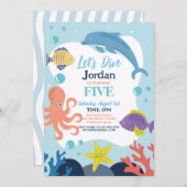 Tauchen wir 5. Ozeandolphin Einladung (Vorne/Hinten)