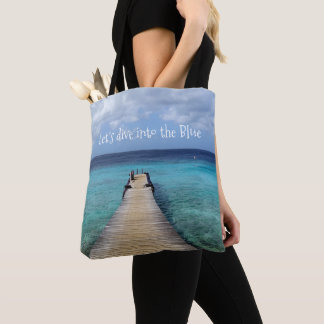 Tauchen wir ins Blau ein (anpassbar) Tasche
