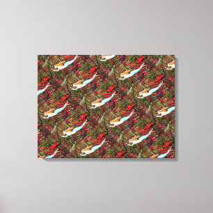 tauchende Blauschwanzmeerjungfrauen Leinwanddruck