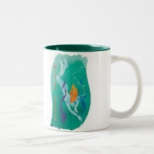 Tauchende tiefere Tasse