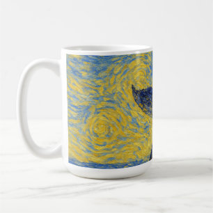 Tauchender Buckelwal im Van Gogh-Stil Becher Kaffeetasse