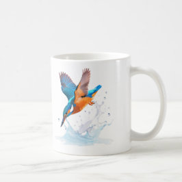 Tauchender Eisvogel Lebendige Wildlife-Kunst Kaffeetasse