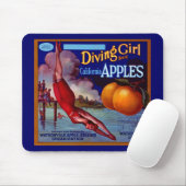 Tauchendes Mädchen Äpfel Mousepad (Mit Mouse)