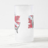 Tauchenflagge mit Hammerhai Haifischtaucher unten Mattglas Bierglas (Mittel)