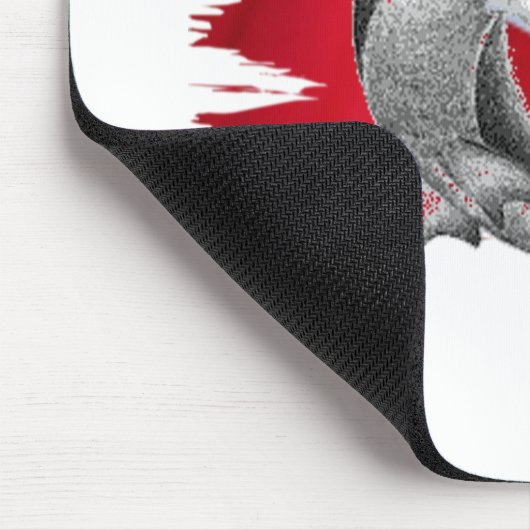 Tauchenflagge mit Hammerhai Haifischtaucher unten Mousepad (Ecke)