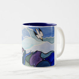TauchensGannets Malerei-Tasse Zweifarbige Tasse