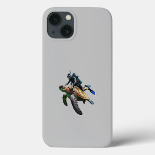 Taucher beim Schwimmen mit einer großen Schildkröt Case-Mate iPhone Hülle