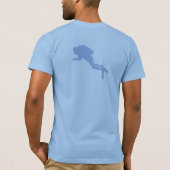 Taucher Design "Ich wäre lieber am Tauchen" T-Shirt (Rückseite)