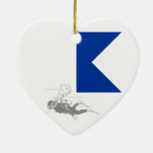 Taucher Fahrer Keramik Ornament (Hinten)