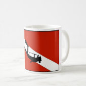 Taucher-Flagge 2 Kaffeetasse (VorderseiteRechts)