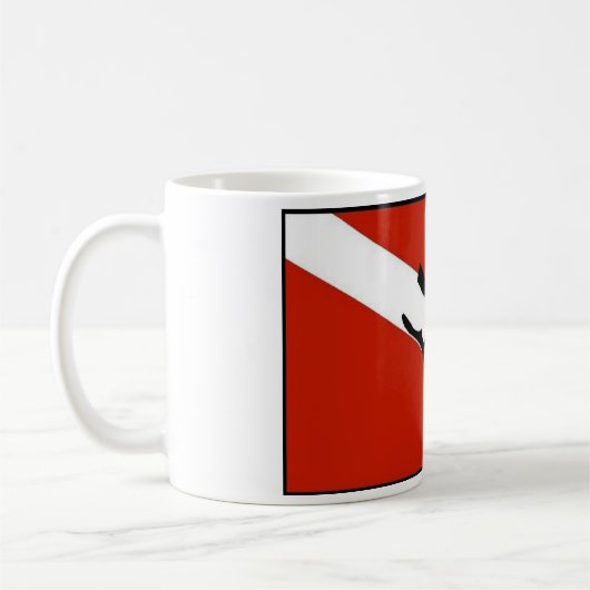 Taucher-Flagge 2 Kaffeetasse (Links)