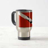 Taucher-Flagge 2 Reisebecher (Vorderseite Links)