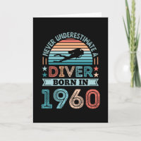 Taucher geboren 1960 60. Geburtstag Diving Gift Di