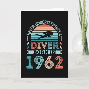 Taucher geboren 1962 60. Geburtstag Diving Gift Di Karte