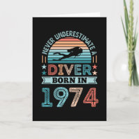 Taucher geboren 1974 50. Geburtstag Diving Gift Di
