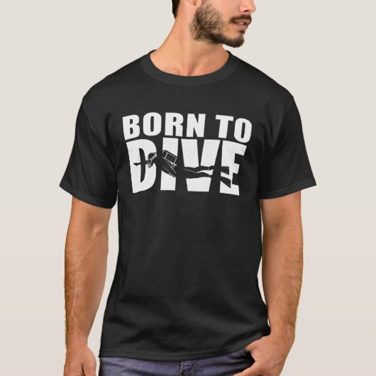 Taucher Geboren T-Shirt (Vorderseite)