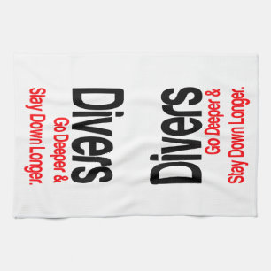 Taucher gehen tiefer handtuch