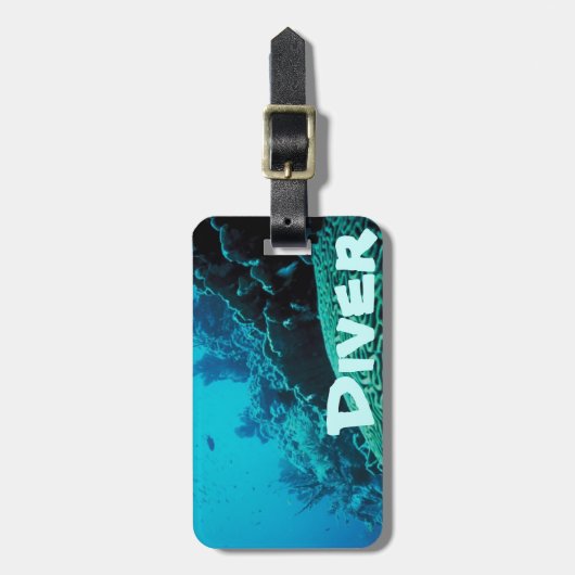 Taucher-Gepäckanhänger Gepäckanhänger (Vorderseite vertikal)