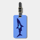 Taucher Hai diver shark Gepäckanhänger (Vorderseite vertikal)