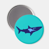 Taucher Hai diver shark Magnet (Vorderseite/Rückseite)