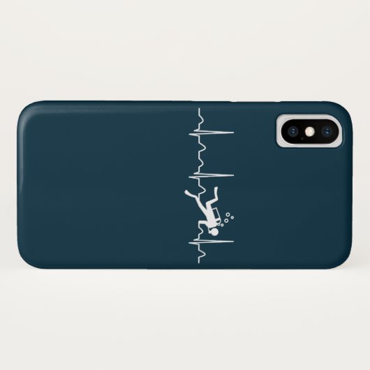 Taucher Herzschlag Case-Mate iPhone Hülle (Rückseite (Horizontal))