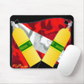 Taucher Höhle-Flaggen Mousepad (Mit Mouse)
