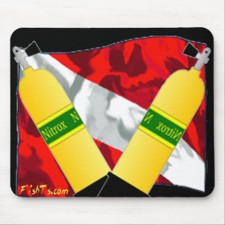 Taucher Höhle-Flaggen Mousepad