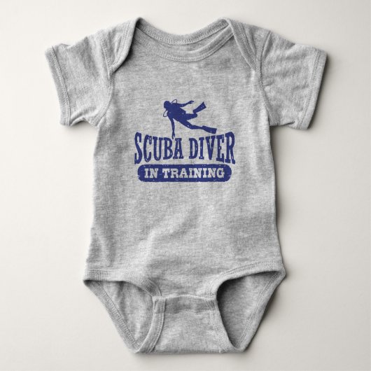 Taucher im Training Baby Strampler (Vorderseite)