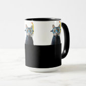 Taucher Katze,Taucheranzug und Schnorchel Tasse (VorderseiteRechts)