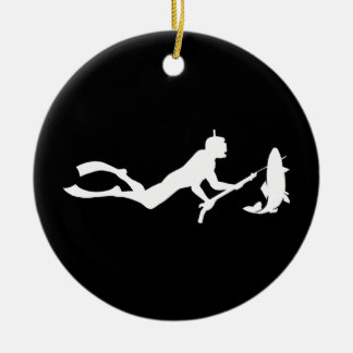 Taucher Keramik Ornament