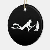 Taucher Keramik Ornament (Links)