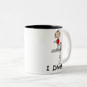 Taucher-Mädchen-Tasse Zweifarbige Tasse (VorderseiteRechts)