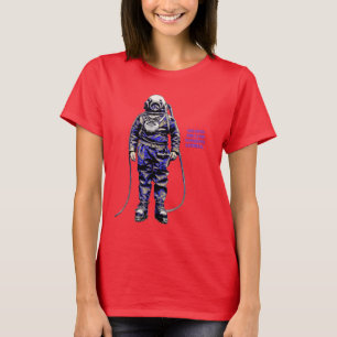 Taucher mit Helm, der die Kathedrale von Wincheste T-Shirt