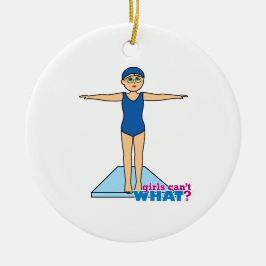 Taucher - Mittel Keramik Ornament (Vorne)