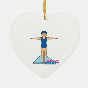 Taucher - Mittel Keramik Ornament