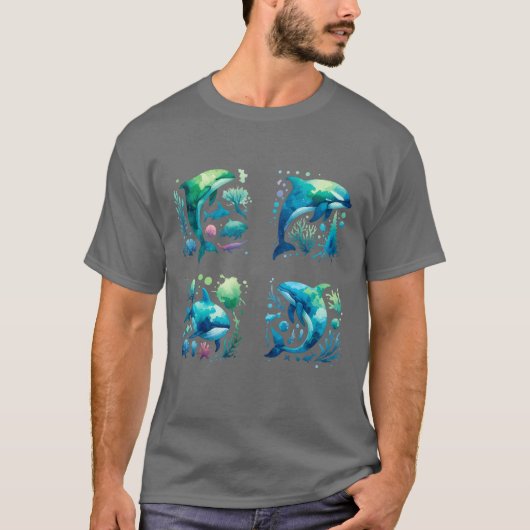 Taucher- oder Schnorchelwal T-Shirt (Vorderseite)