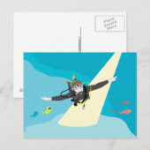 Taucher Postkarte (Vorne/Hinten)