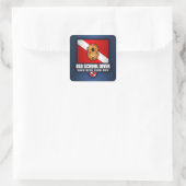 Taucher Quadratischer Aufkleber (Tasche)