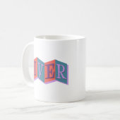 Taucher (Retro-Schild) Kaffeetasse (Vorderseite Links)