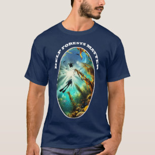 Taucher-Silhouette mit Schildkröte, Fisch und Seet T-Shirt