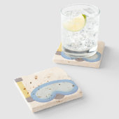 Taucher Steinuntersetzer (Seitenansicht)