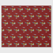Taucher-Strichmännchen Geschenkpapier (Flach)