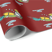 Taucher-Strichmännchen Geschenkpapier (Rolleneckpunkt)