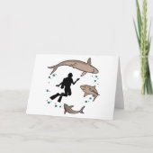 Taucher und Haie Karte (Vorderseite)