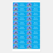 Taucher und Meerestiere Cartoon personalisiert Etiketten (Blatt)